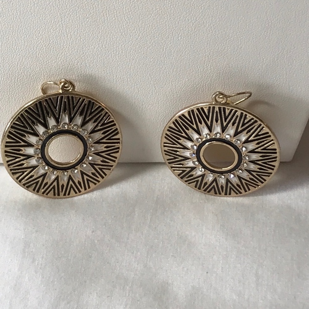 round earrings in gold tone - Picture 2 of 4